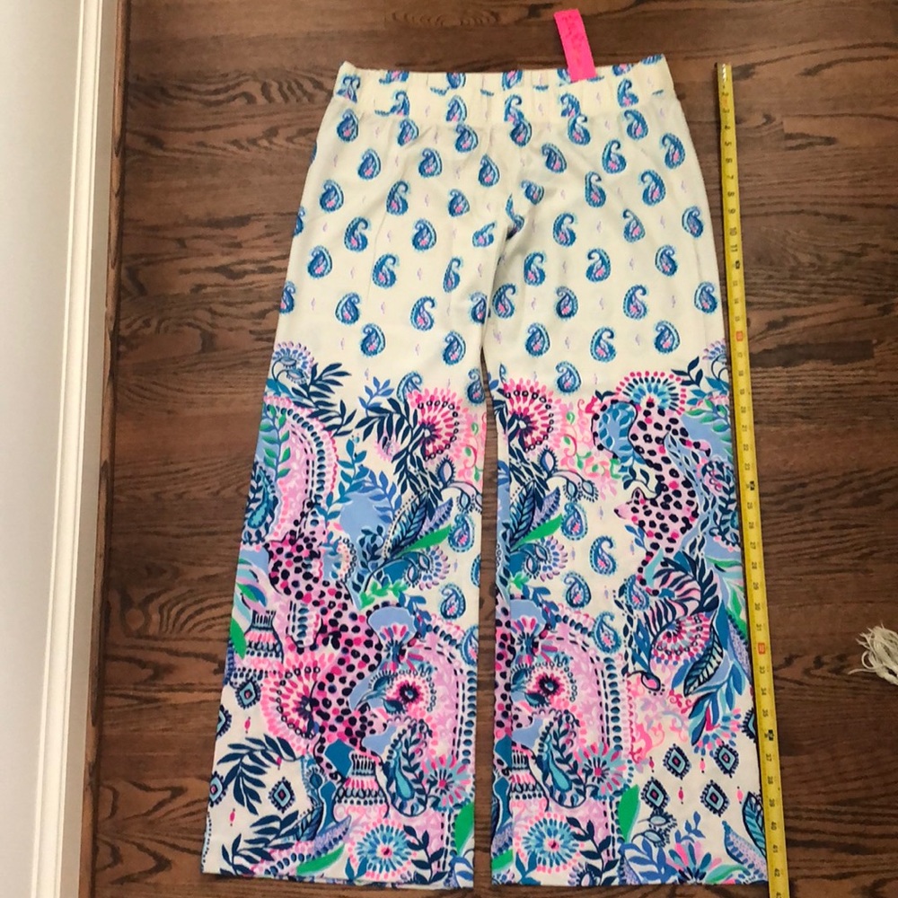 Lilly Pulitzer Bal Harbour palazzo pant Macadamia Haute Couture XL NWT